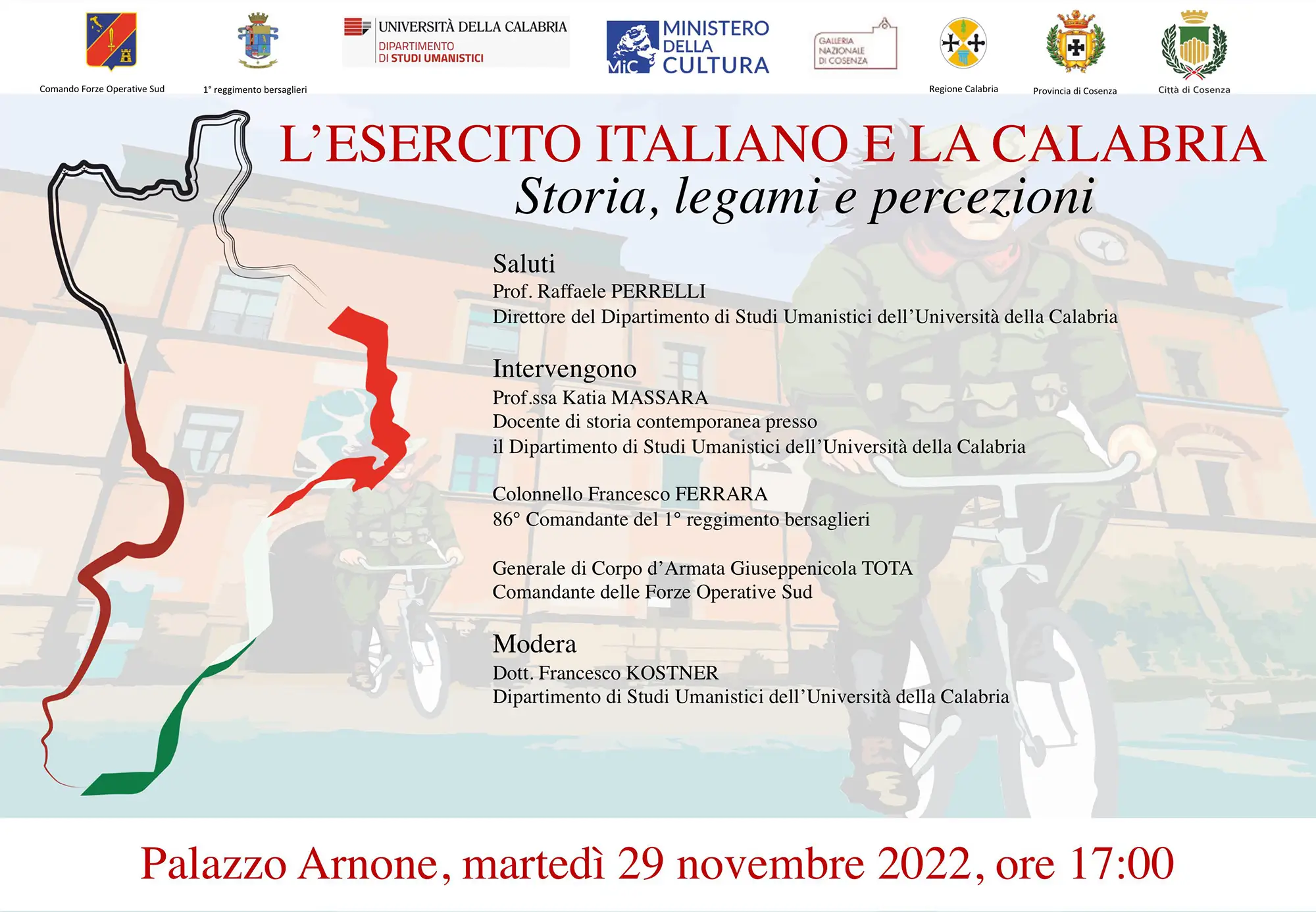Locandina L'esercito italiano e la Calabria: storia, legami e percezioni Locandina L'esercito italiano e la Calabria: storia, legami e percezioni