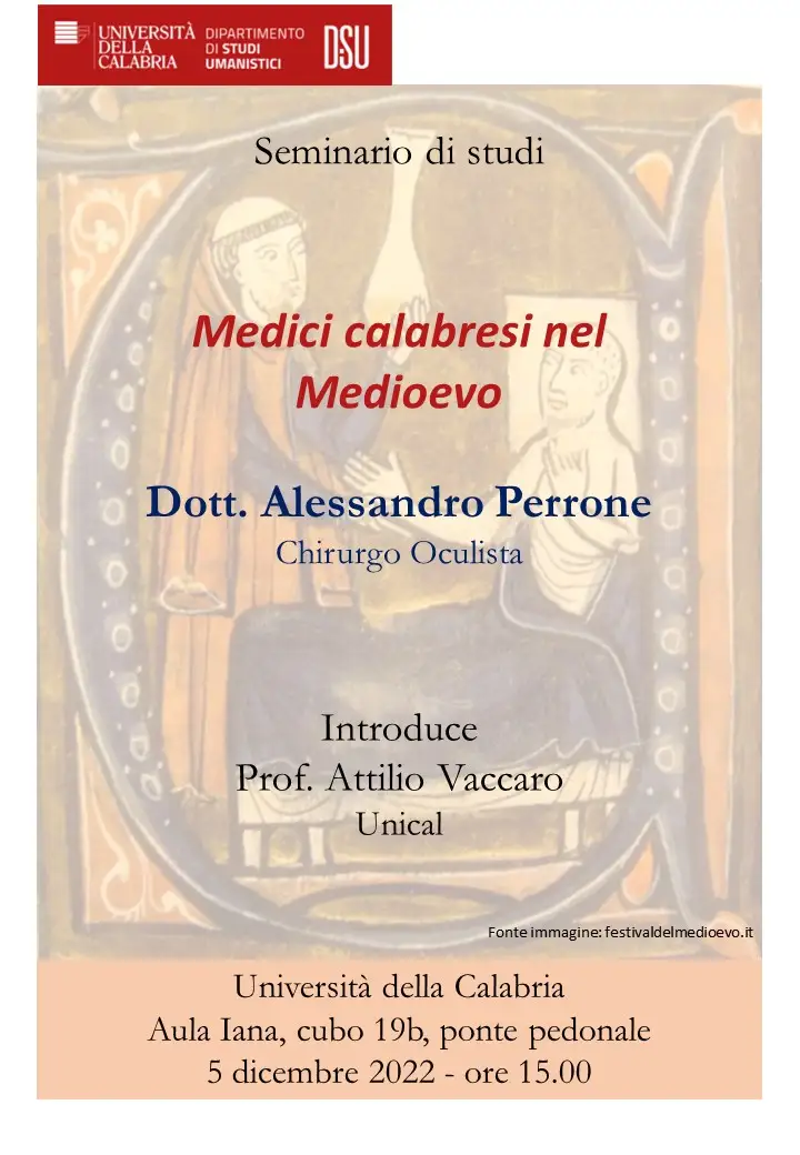 Locandina Medici calabresi nel Medioevo