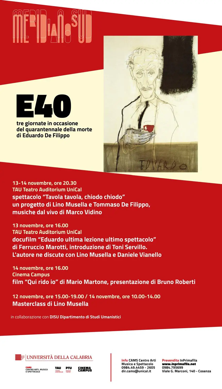 E40 - Tre giornate in occasione del quarantennale della morte di Eduardo De Filippo