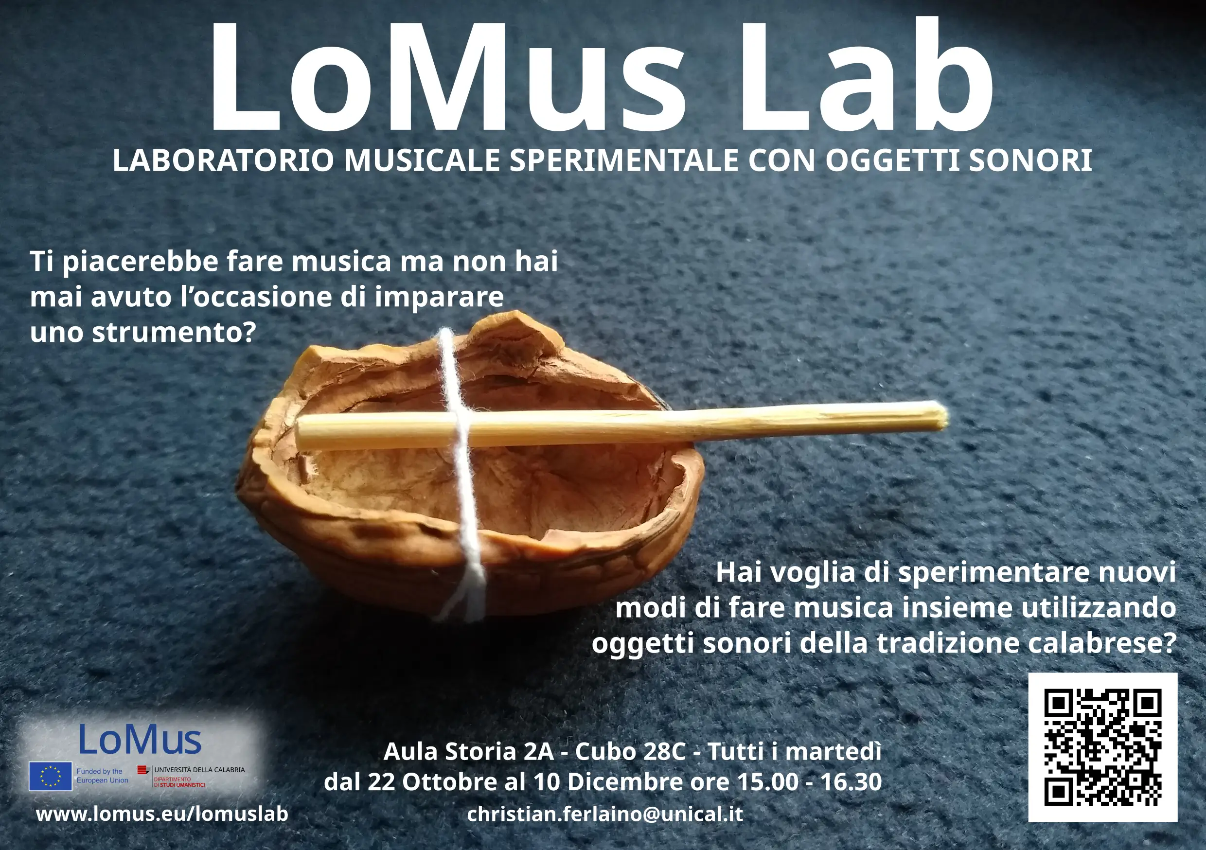 Reclutamento partecipanti per il laboratorio musicale LoMus Lab.