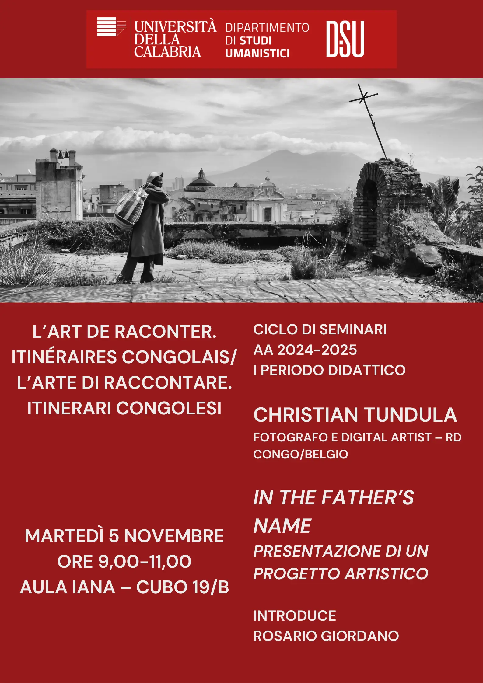 Ciclo di seminari
Christian Tundula