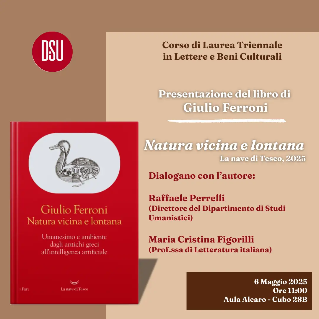 Presentazione del libro di Giulio Ferroni
Natura vicina e lontana