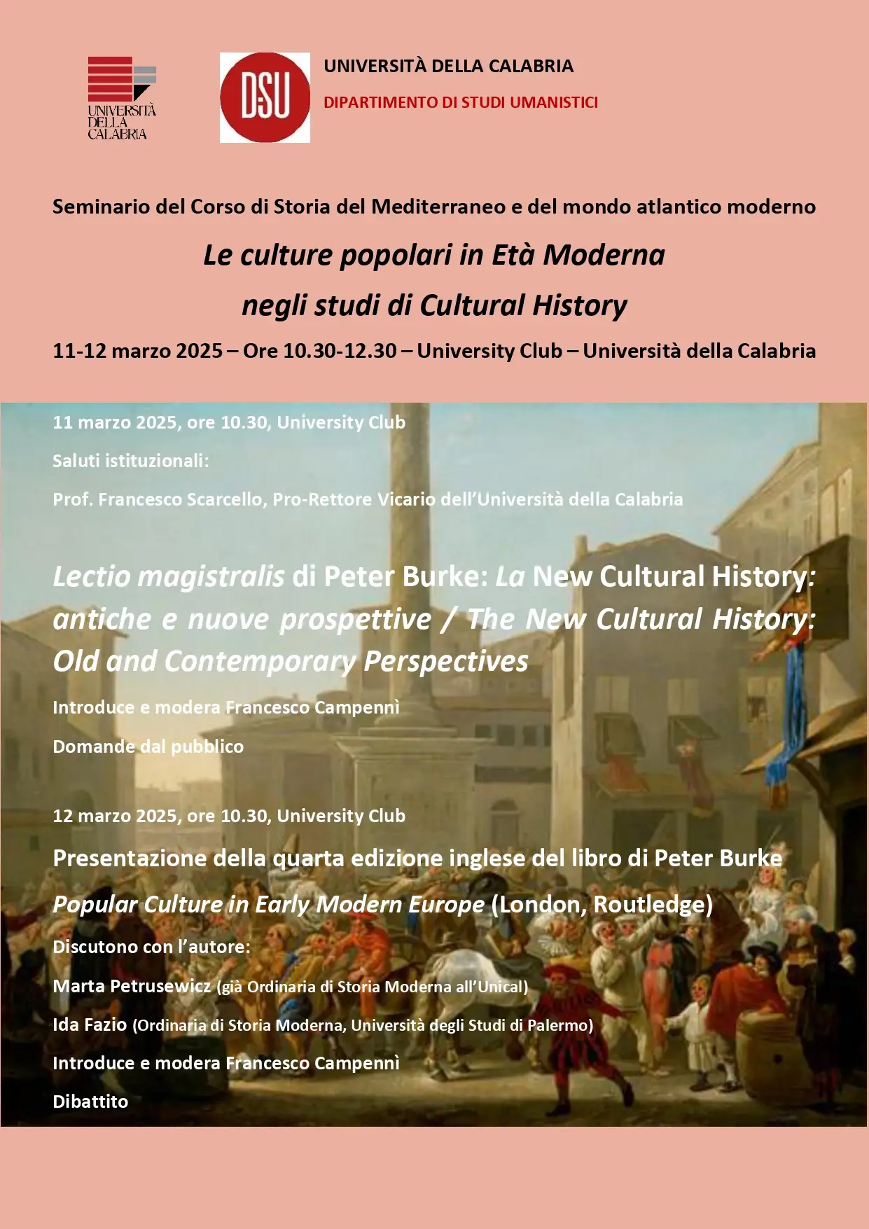 Le culture popolari in Età Moderna negli studi di Cultural History (11-12 marzo 2025)