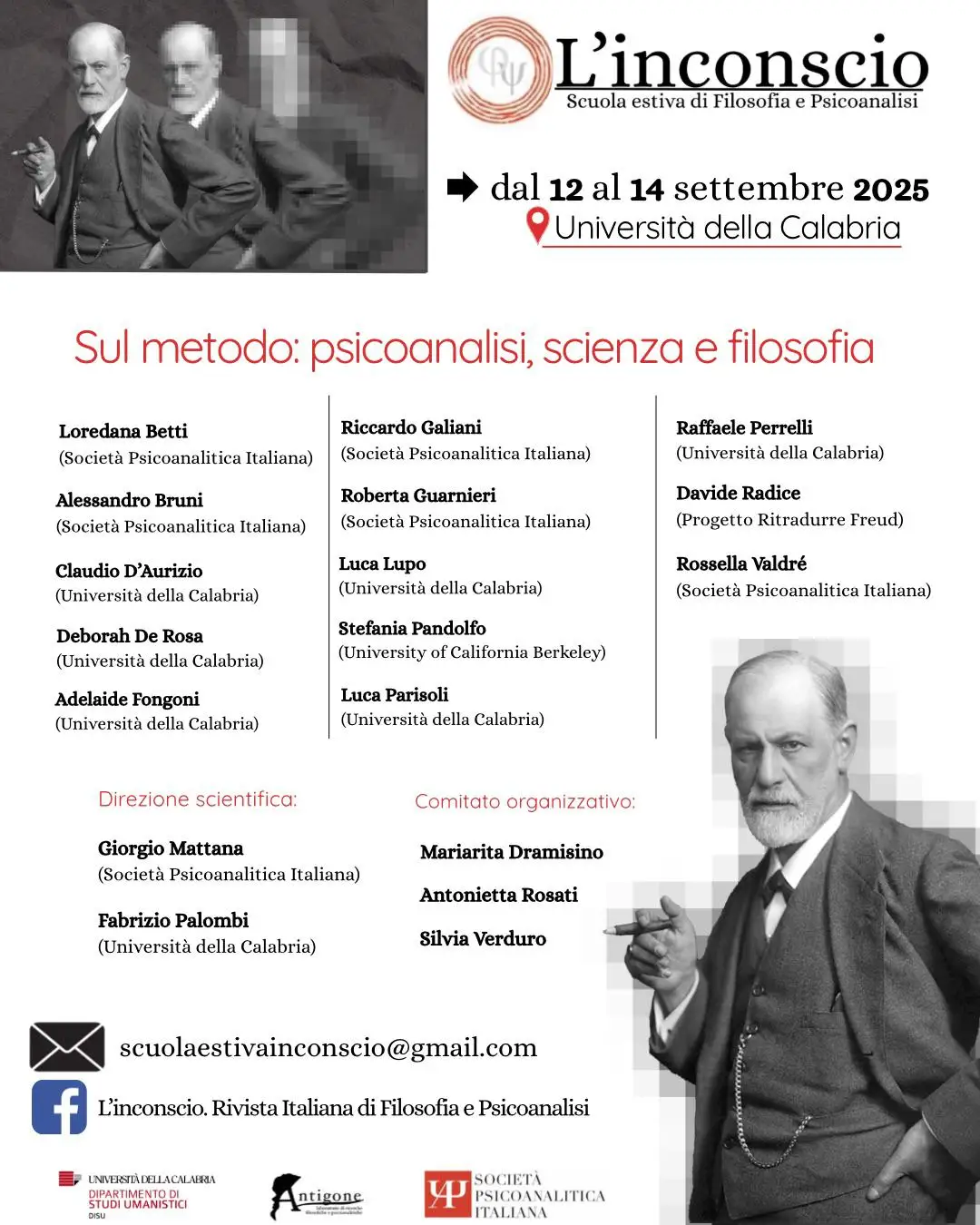 L'inconscio. Rivista Italiana di Filosofia e Psicoanalisi. Dal 12 al 14 settembre 2025
